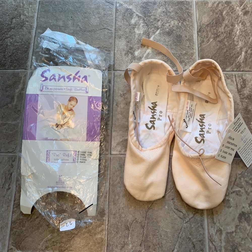 Sansha Demi-pointe Pro 1C soft ballet shoes 8